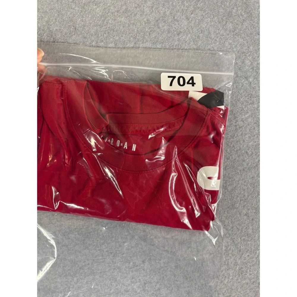 Jordan Mens Red Graphic T-Shirt Jumpman Logo‎ Short Sleeve BV0086-687 Size S